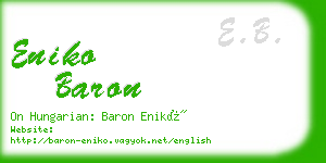 eniko baron business card